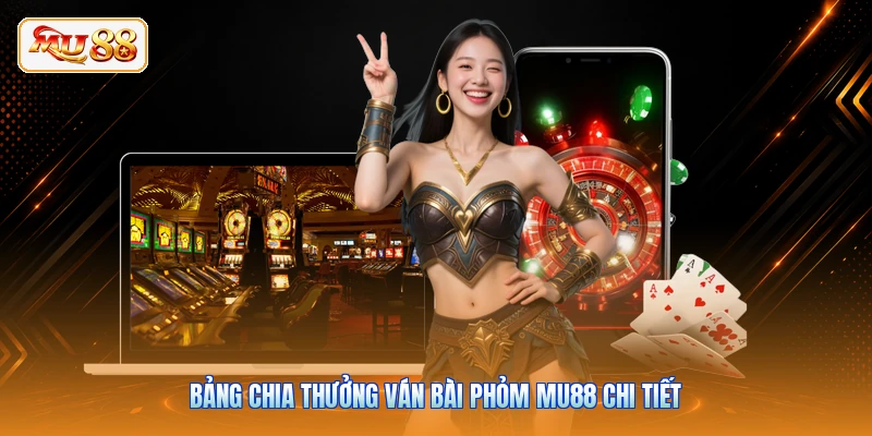 Bảng chia thưởng ván bài Phỏm MU88 chi tiết